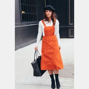 Free People Suede Apron Dress